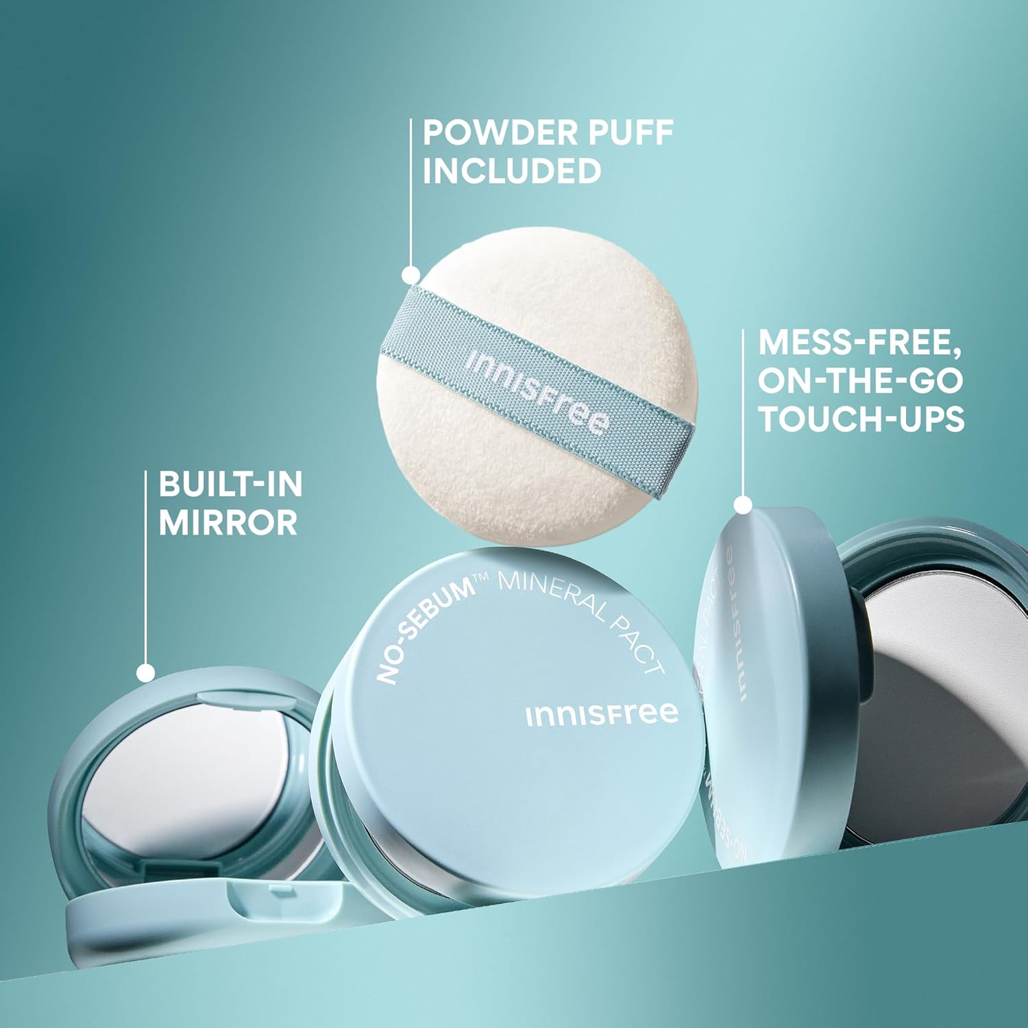 innisfree No Sebum Matte Mineral Powder, Korean Loose Setting Powder for Blurring, Shine Control, Fragrance-Free