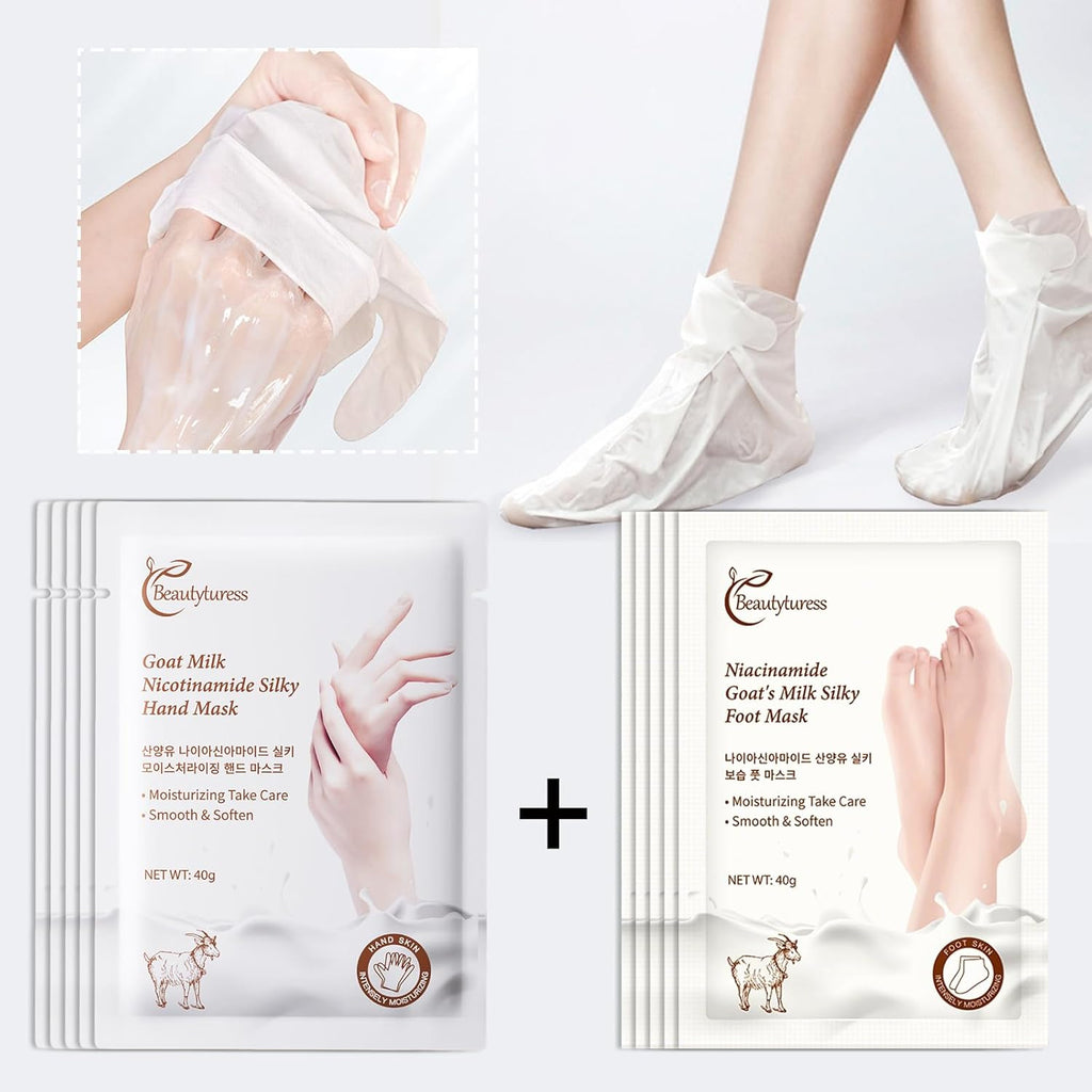 10PCS Moisturizing Hand Mask And Foot Peeling Mask, Moisturizing Glove To Prevent Dry Skin, Foot Spa, Skin Care For Chapped Hands And Feet, Night Care.
