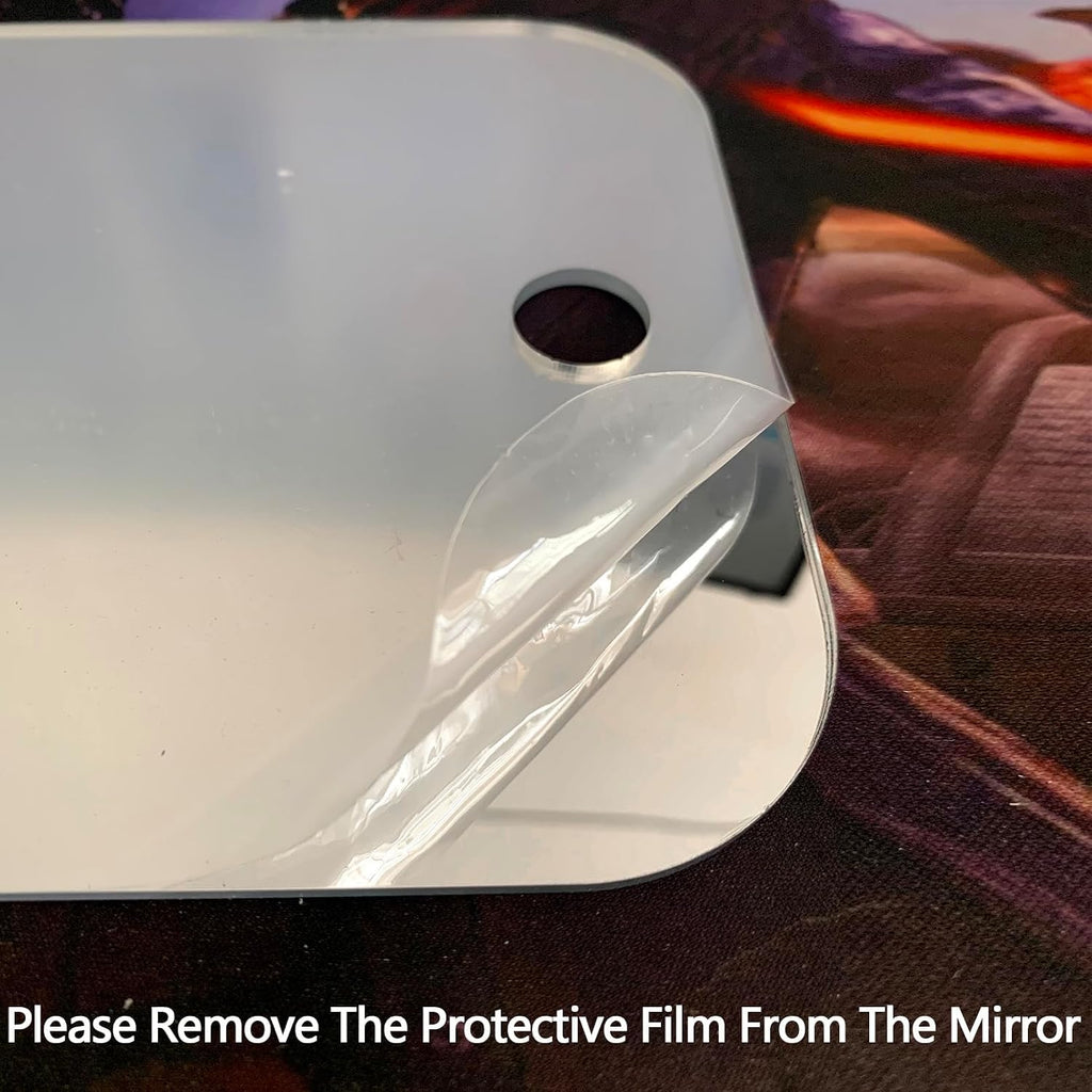 Shatterproof Shower Mirror Fogless For Shaving,(Larger 11X8 Inch) Anti Fog Shaving Mirror Holder No-Drilling, No Fog Free Waterproof,Small Wall Mounted Bathroom Accessories Camping Hanging