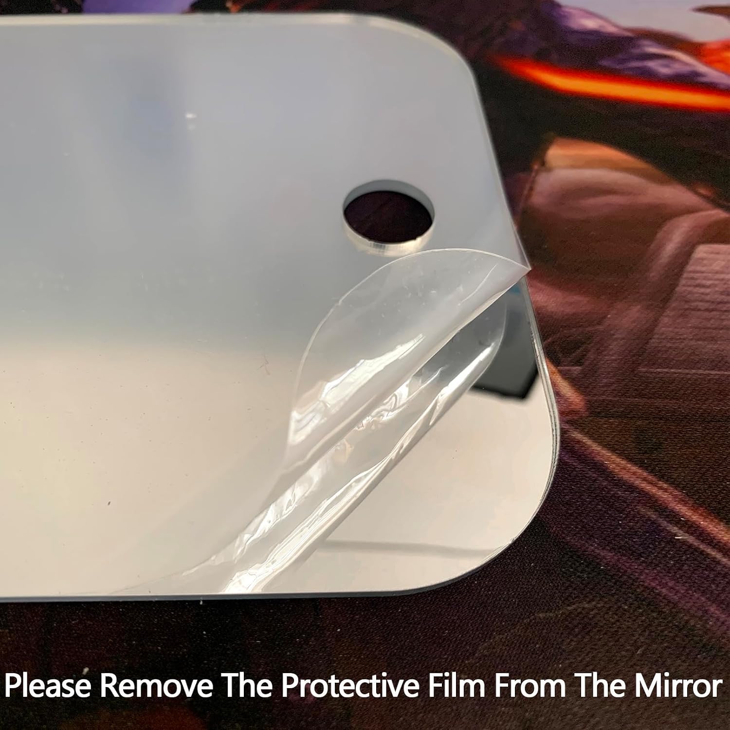 Shatterproof Shower Mirror Fogless For Shaving,(Larger 11X8 Inch) Anti Fog Shaving Mirror Holder No-Drilling, No Fog Free Waterproof,Small Wall Mounted Bathroom Accessories Camping Hanging