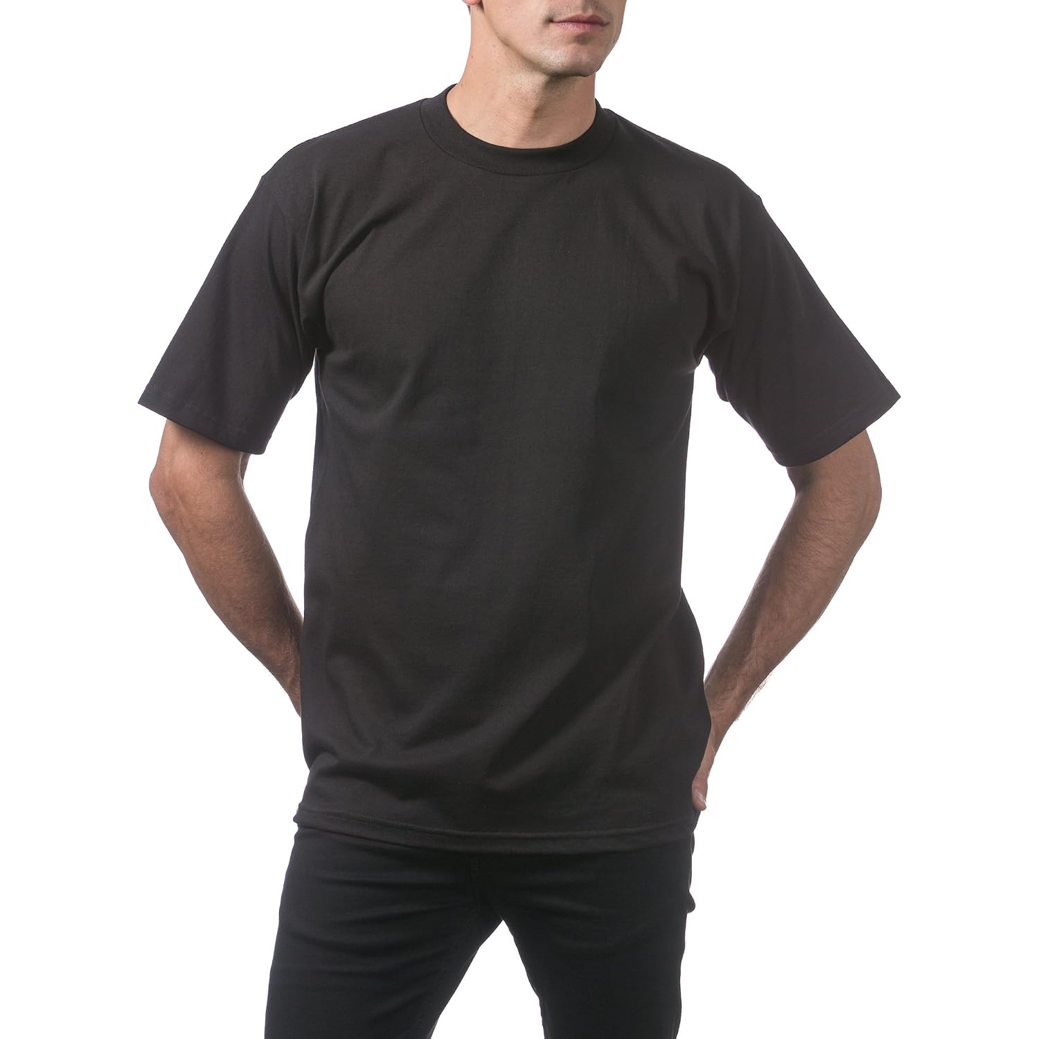Pro Club Men'S 6-Pack Heavyweight Cotton Short Sleeve Crew Neck T-Shirt