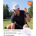 Home Prefer Upf50 Sun Hat For Men Women Reflective Water Repellent Quick Dry Baseball Cap Golf Running Outdoor Sport Hat