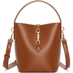 Bostanten Small Bucket Bag For Women Crossbody Bags Trendy Vegan Leather Shoulder Purses Designer Ladies Handbags
