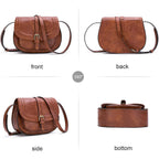 AFKOMST Crossbody Bags for Women,Small Saddle Purse and Boho Cross Body Handbags,Vegan Leather