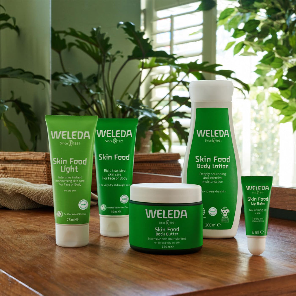 Weleda Skin Food Lip Butter, 0.27 Ounce, Plant Rich Moisturizing Lip Care With Sunflower Seed Oil, Chamomile And Calendula