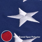 American Flags For Outside 3X5, Heavyduty Spun Polyester American Flag For High Wind Outdoor, Uv Protected/Sewn Stripes/Embroidered Stars/Brass Grommets, Us Flag Built For The Toughest Conditions (3X5 Foot)