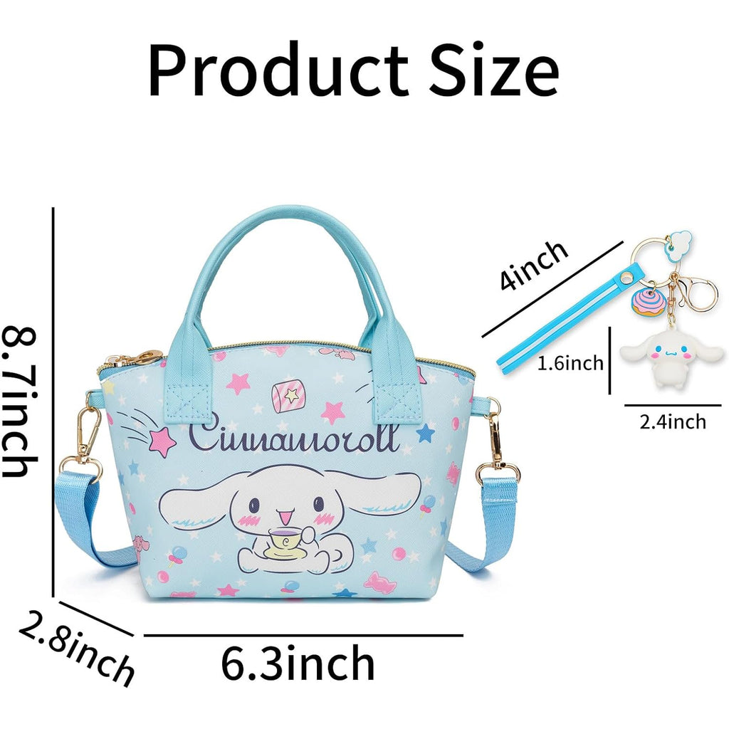 Cute Mini Purse Crossbody, Soft Pu Leather Messenger Shoulder Bag Cartoon Handbag, 2Pcs