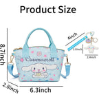 Cute Mini Purse Crossbody, Soft Pu Leather Messenger Shoulder Bag Cartoon Handbag, 2Pcs