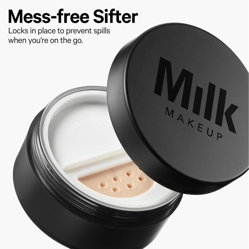 Milk Makeup Pore Eclipse Matte Translucent Setting Powder – Controls Shine, Blurs Pores + Sets Makeup Up to 16 Hours – Weightless, Talc-Free Formula with a Matte Finish