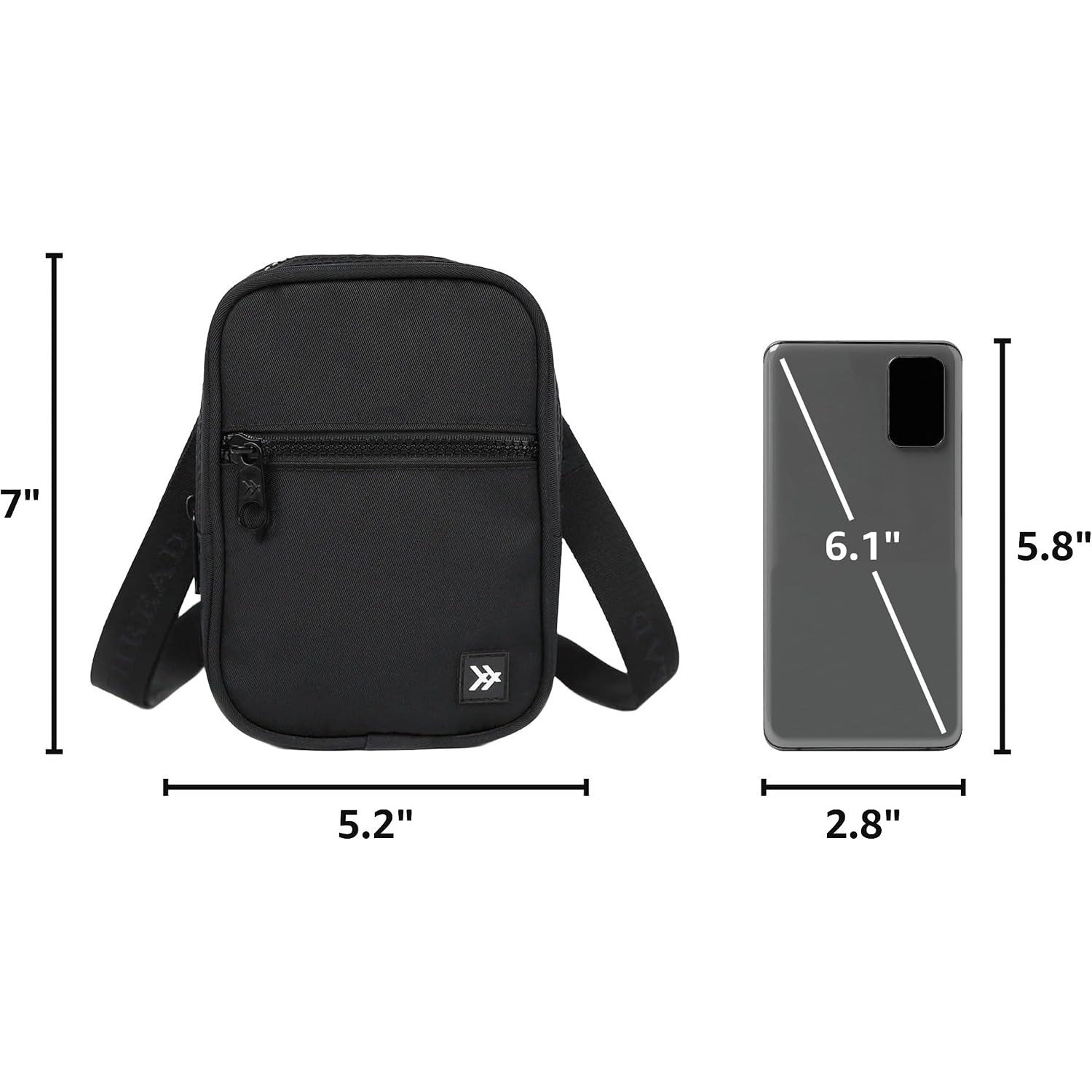 Thread Wallets Small Crossbody Bags For Women & Men, Stylish Sling, Chest Bag For Everyday Use (Black)