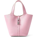 Tote Bag For Women Vegan Leather Bucket Purse For Women Top Handle Handbag Shoulder Bag With Detachable Small Purse