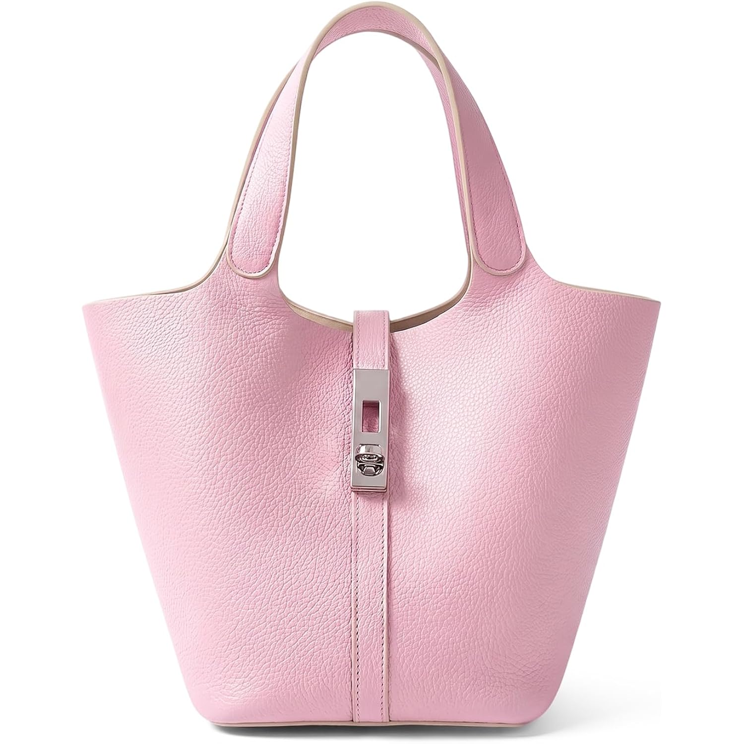 Tote Bag For Women Vegan Leather Bucket Purse For Women Top Handle Handbag Shoulder Bag With Detachable Small Purse