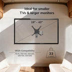 Mount-It! Lockable Rv Tv Mount For Camper, Trailer, Motorhome, Truck & Boat, Full Motion, Quick Release, Rust-Resistant Aluminum, Dual Wall Plates For Indoor & Outdoor, 19-43 Tvs, 33 Lbs, Vesa 200X200