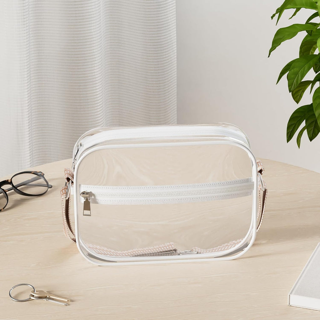 Bostanten Clear Bag For Women Stadium Approved Clear Bags Crossbody Purse Trendy For Concerts Sports Events