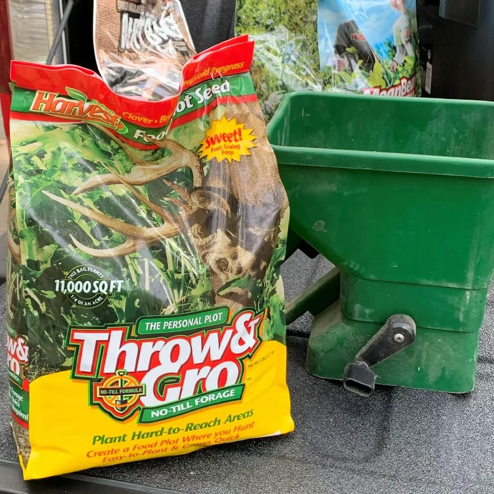 Evolved Harvest Throw & Gro No-Till Forage For Deer - Easy-To-Plant Fast-Growing Food Plot Seeds, 5 Lbs