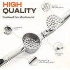 Kitchen Garlic Press, Rust Proof & Dishwasher Safe Garlic Mincer, Durable Garlic Crusher Set With Peeler＆Brush, Easy To Clean And Squeeze, Matte