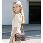 Rhinestone Clutch Purse, Sparkly Evening Bag With Chain For Women