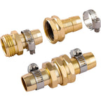 Garden Hose Repair Connector Kit, Fit For 3/4" Or 5/8" Garden Hose Fitting | 5 Set Male And Female Hose Adapter, Water Hose Repair Kit With Clamps