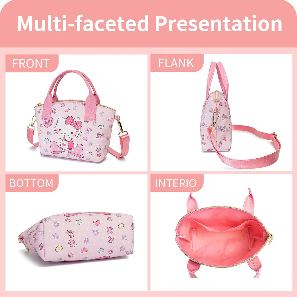 Cute Mini Purse Crossbody, Soft Pu Leather Messenger Shoulder Bag Cartoon Handbag, 2Pcs