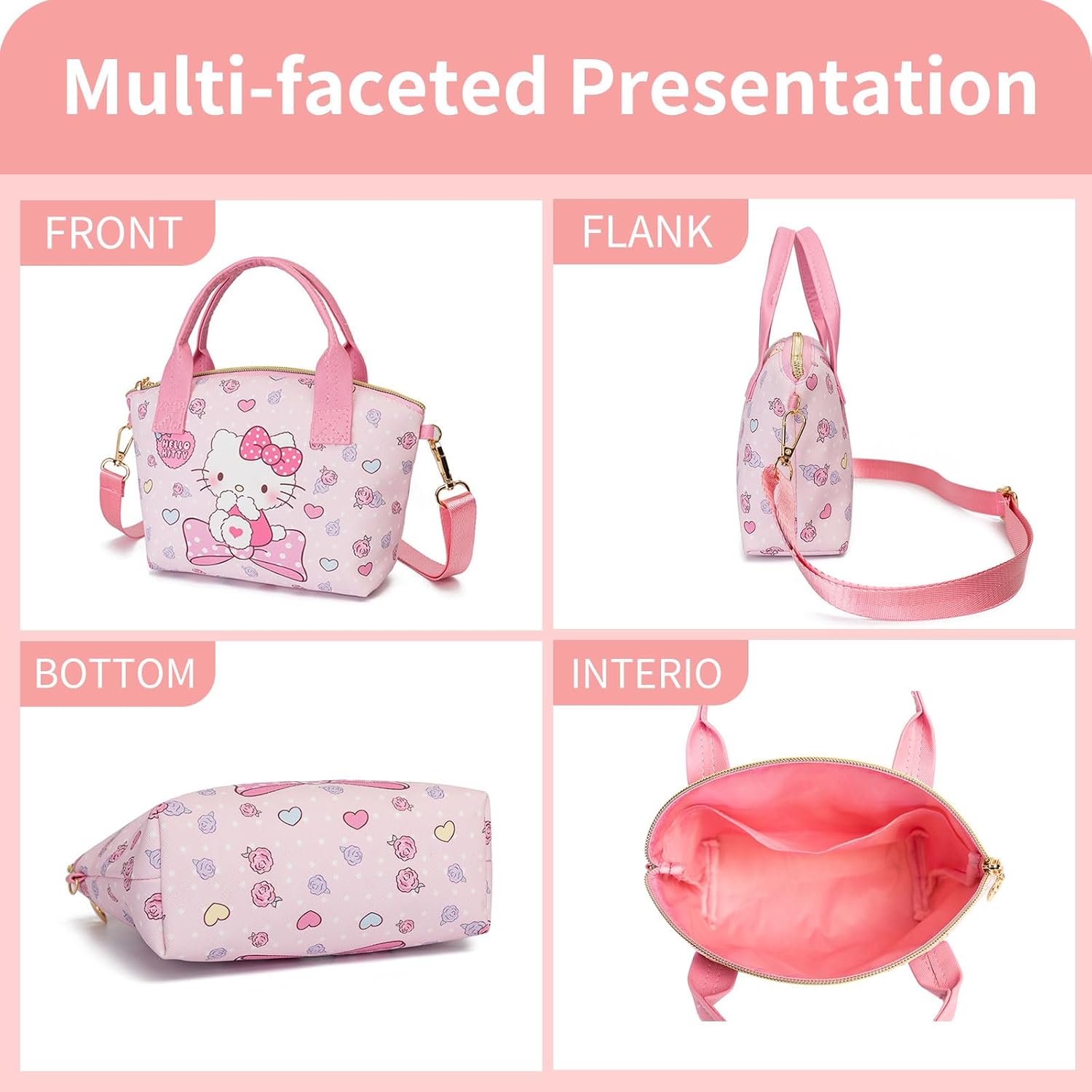 Cute Mini Purse Crossbody, Soft Pu Leather Messenger Shoulder Bag Cartoon Handbag, 2Pcs