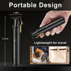 Hair Trimmer For Men,Professional Barber Trimmer,Cordless T-Blade Hair Clippers Precision Edgers T Liners Rechargeable Beard Trimmer,Waterproof Haircut Kit,Long-Lasting Battery
