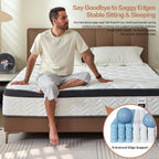 12 Inch Full Size Mattress, Hybrid Bed Mattress In A Box, 75" X 54"