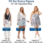 Clear Bag For Stadium Events - Clear Purses For Women Transparent Crossbody Messenger Bag For Concerts Game Day