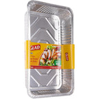 Glad Disposable Full Size Aluminum Steam Pans, Deep Heavy Duty Foil Pans For Steaming, Baking, Roasting, Catering & Oven Reheating, Fits 2 Half Pans, 20.5 X 12.5 X 2.75 Inch, 2 Count