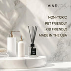 Vinevida Prime Reed Diffuser For Home & Bathroom | Long-Lasting Scent Sticks Set | Oil Stick Diffuser | Bathroom Scent - Room Fragrance No. 3100 - Inspired By: Tobacco And Vanilla