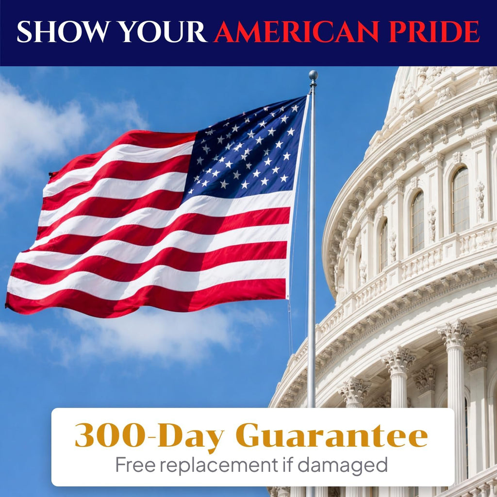 Premium 3X5 American Flags For Outside – Heavy Duty Nylon, Embroidered Stars & Sewn Stripes