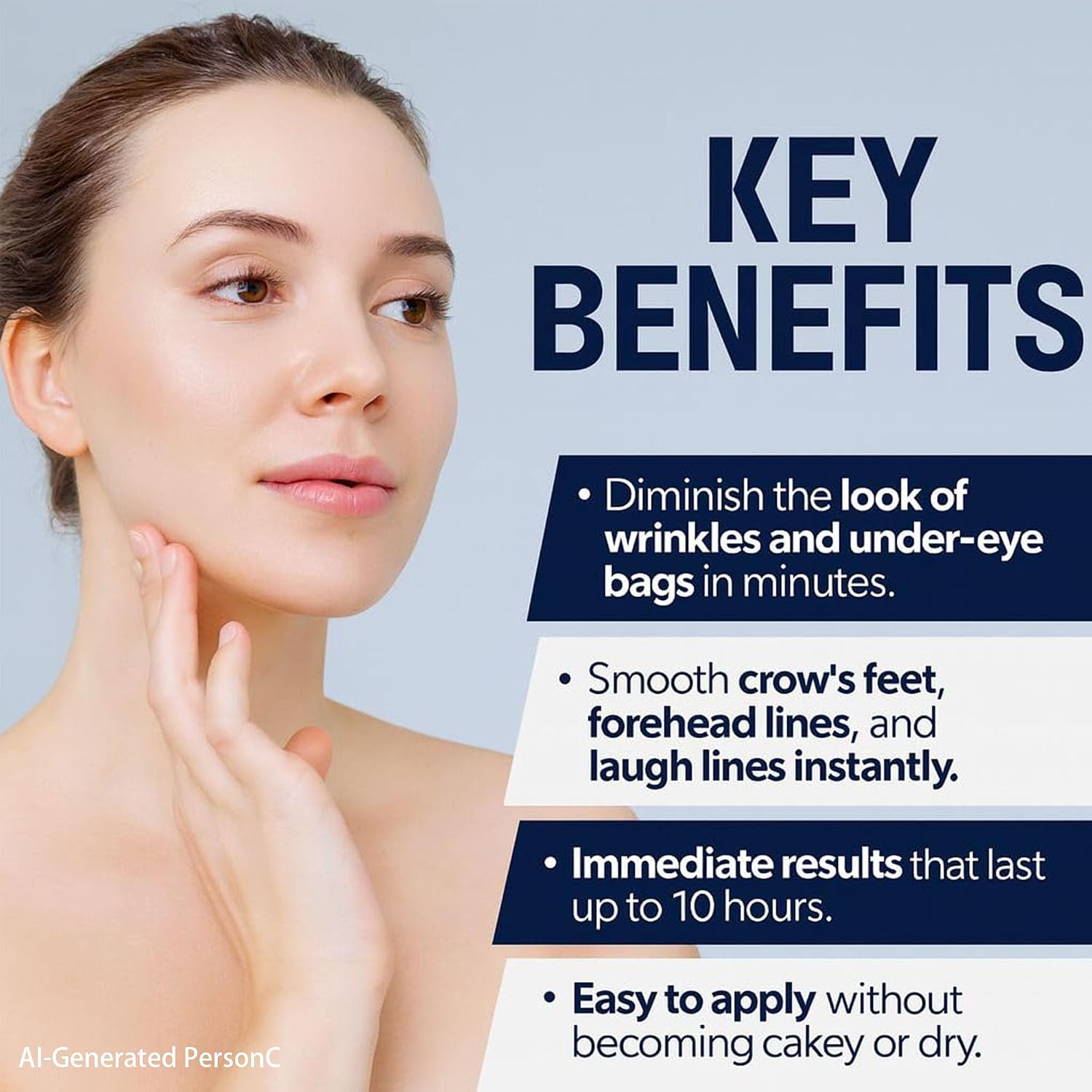 Instant Firming Eye Serum|Anti-Aging Formula For Under Bags And Wrinkles, Under Eye Cream-10Ml, Wrinkle Filler, Visibly Improves For Bags Dark Circles Treatment For Puffines