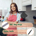Fly Swatters 2 Pack, Durable Telescopic Stainless Steel Handle, Heavy Duty Black Bug Zapper Racket, Upgraded Plastic Fly Swatter Set For Indoor Outdoor Home Hiking Camping Garden