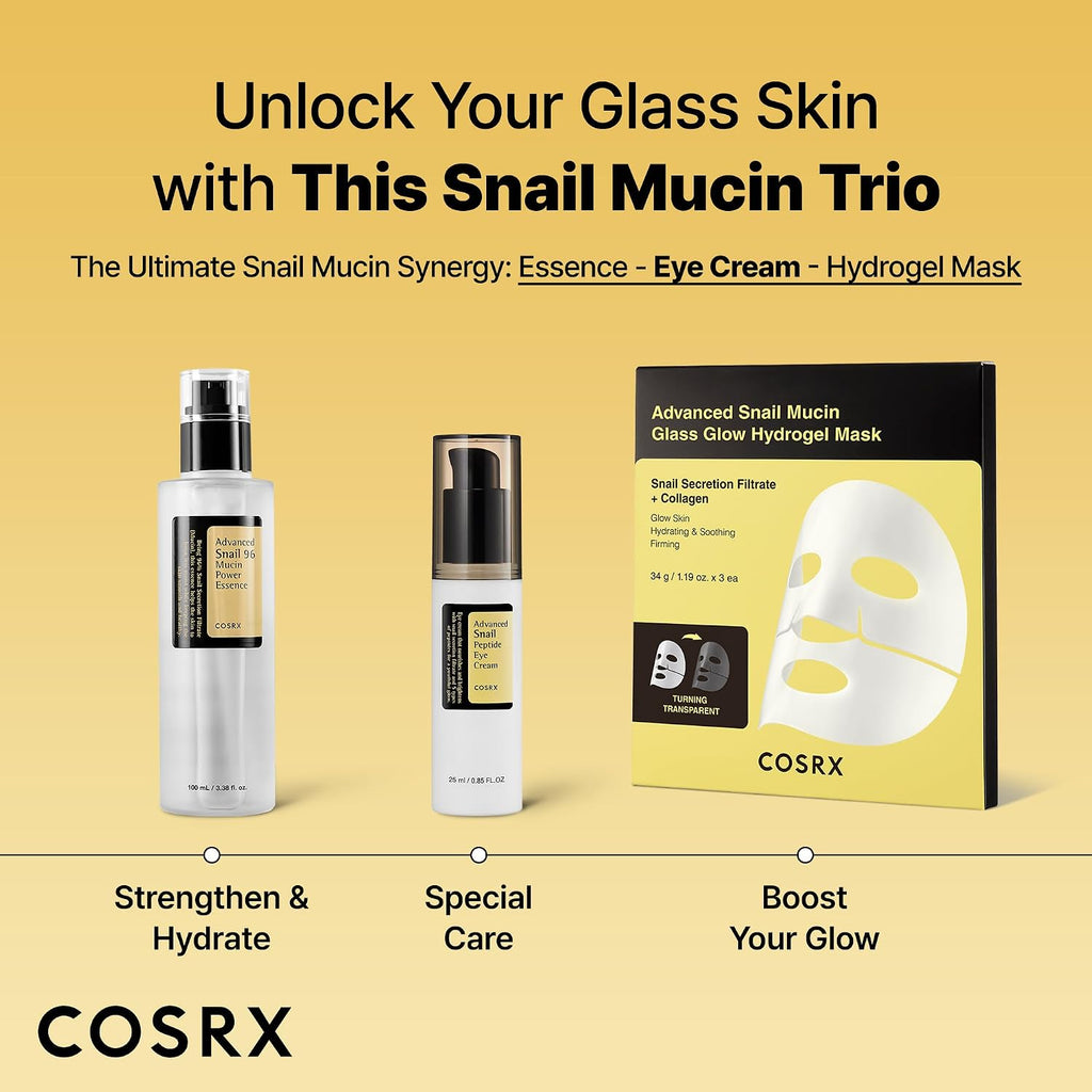 Cosrx Snail Mucin Peptide Under Eye Cream, 73.7% Snail Mucin And Niacinamide, Eye Care, Eye Cream Anti Aging, Korean Eye Cream For Dark Circles, Korean Skin Care, 0.84 Fl Oz