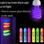 12 Pcs Glow Face Body Paint, Glow In The Dark Under Uv Black Light Sticks Makeup Neon Face Painting Kits For Adult Halloween Festival Accessory Glow Party Supplies