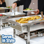 Aluminum Pans With Lids, Large Full Size 21x13x3 Disposable Foil Pans, Heavy Duty Roasting, Baking, Broiling, Catering & Chafing Pans (15, Full-Size w/Lids)