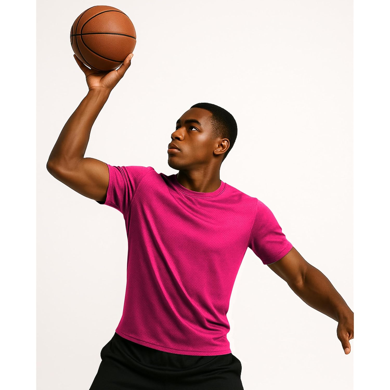American Heaven Men'S Short Sleeve Work Out Crew Neck Mesh T-Shirts | Dry Fit Active Athletic Gym Tops | Multi Packs Colors