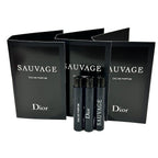 Dior Christian SAUVAGE MEN Sample Perfume EDP Vial 1 ml /0.03 oz - 3 PCS - Set of 3
