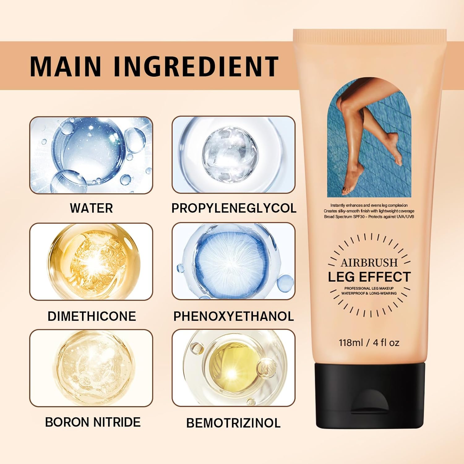 Leg Makeup Waterproof No Transfer,Flawless Legs Body Scar Tattoo Cover Up Makeup Waterproof Long Last Concealer for All Skin Tones. (01# Fairest)