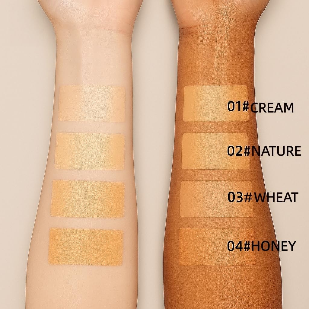 Buildable Full Coverage Foundation Stick, Matte Cream Foundation Makeup For Face & Body, Waterproof Sweat & Transfer Proof Foundation & Concealer, Smooth Finish, 2 In 1 Portable Foundation With Brush