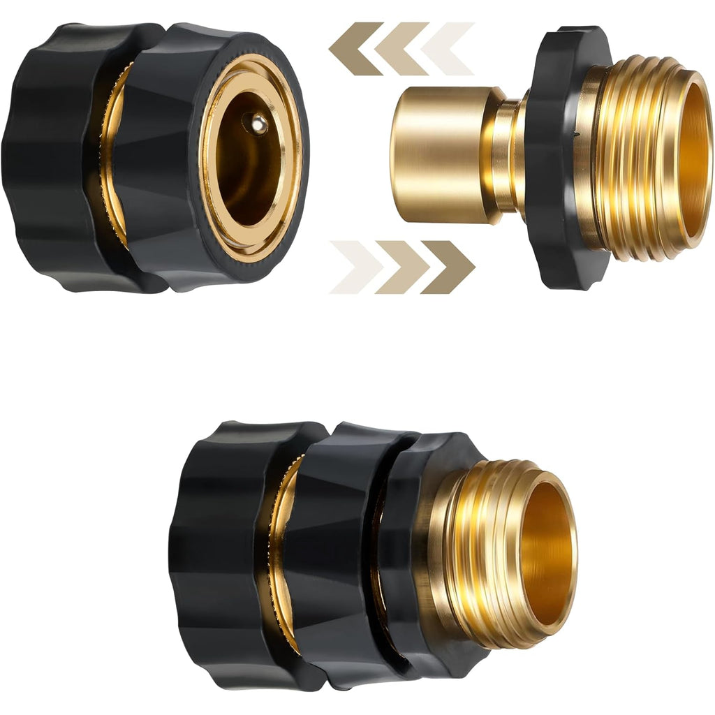 Twinkle Star 3/4 Inch Garden Hose Fitting Quick Connector Set, 4 Sets | Male And Female 4 Sets, Garden Hose Adapter, Quick Connect Hose Fittings, Water Hose Quick Connect Fittings