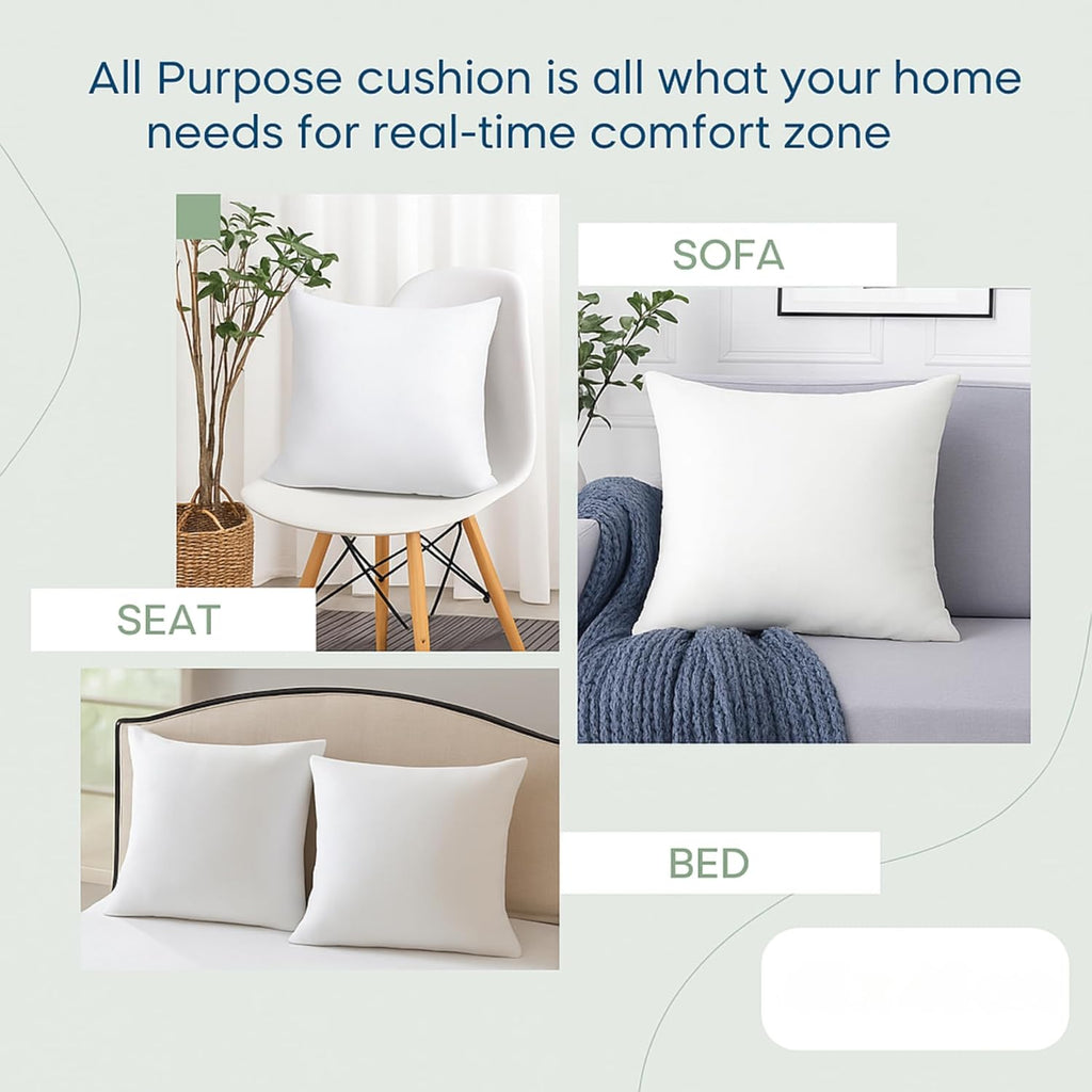 LANE LINEN 12x20 Pillow Insert - Pack of 2 White Decorative Pillows for Sofa Bed, Fluffy Pillow Inserts for Cushion Covers, Bed, Couch Pillows for Living Room
