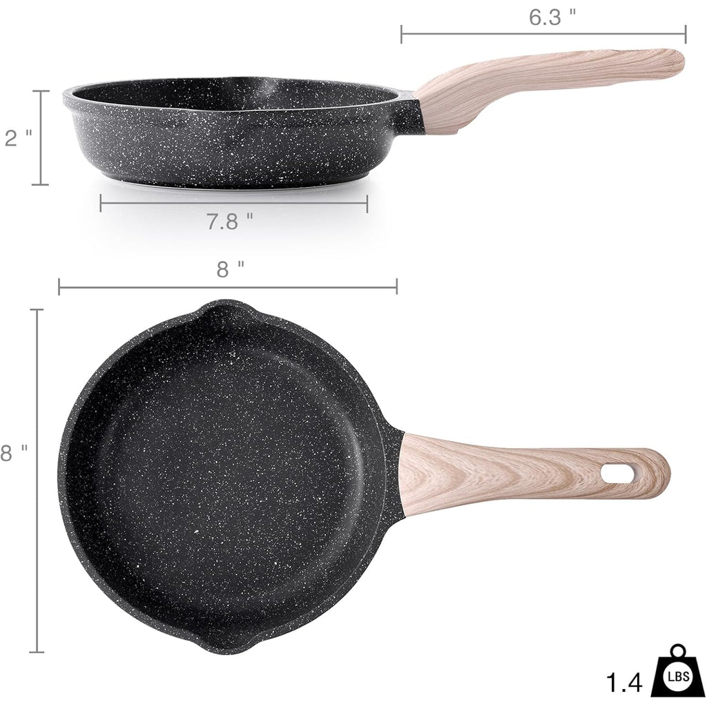 Kordisen Nonstick Frying Pan Skillet, 8 Inch Small Egg Omelet Pan, Healthy and Non Toxic, Induction Compatible, PFOA Free