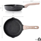 Kordisen Nonstick Frying Pan Skillet, 8 Inch Small Egg Omelet Pan, Healthy and Non Toxic, Induction Compatible, PFOA Free