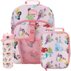 Bioworld 16" Backpack & Lunch Box Set With Stainless Steel Water Bottle For School And Travel