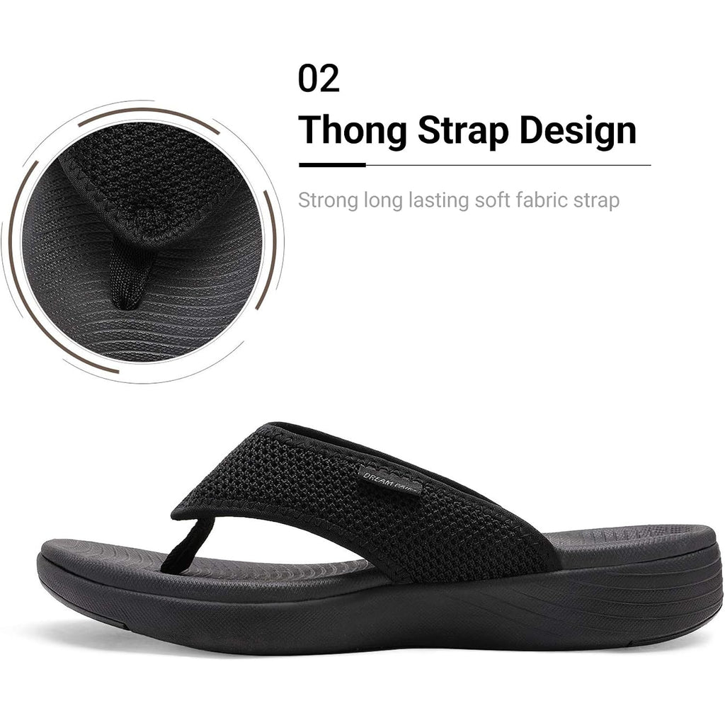 Dream Pairs Women'S Arch Support Soft Cushion Flip Flops Thong Sandals