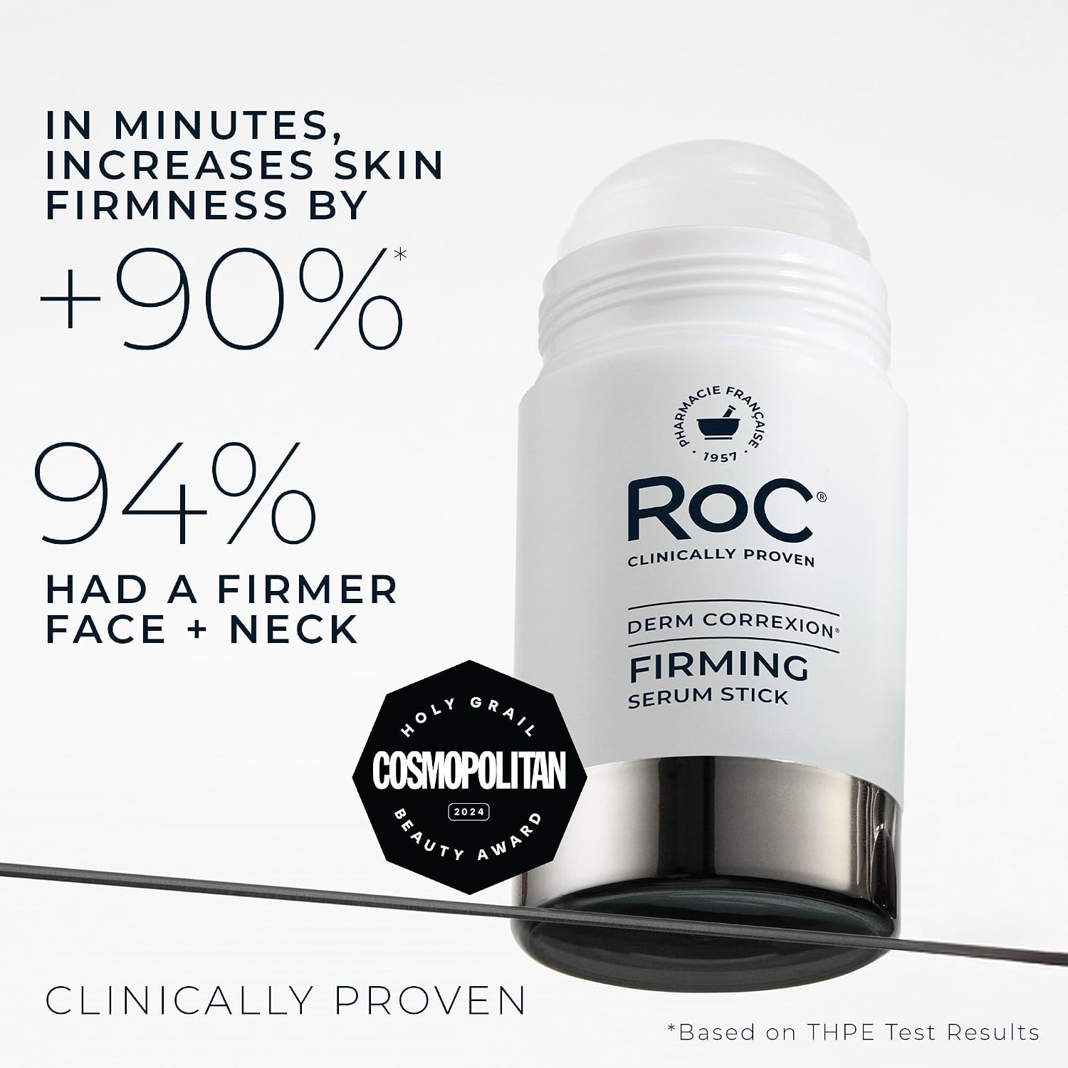 Roc Derm Correxion Retinol Firming Serum Stick With Antioxidants To Visibly Tighten And Firm Wrinkles And Laugh Lines For Men And Women + Retinol Eye Cream Packette, 1.0 Oz (Packaging May Vary)