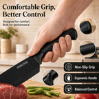 14-Piece Black Kitchen Knife Block Set With Built-In Sharpener | German High-Carbon Stainless Steel Blades, Dishwasher Safe, Ultra-Sharp Edges, Ergonomic Non-Slip Handles