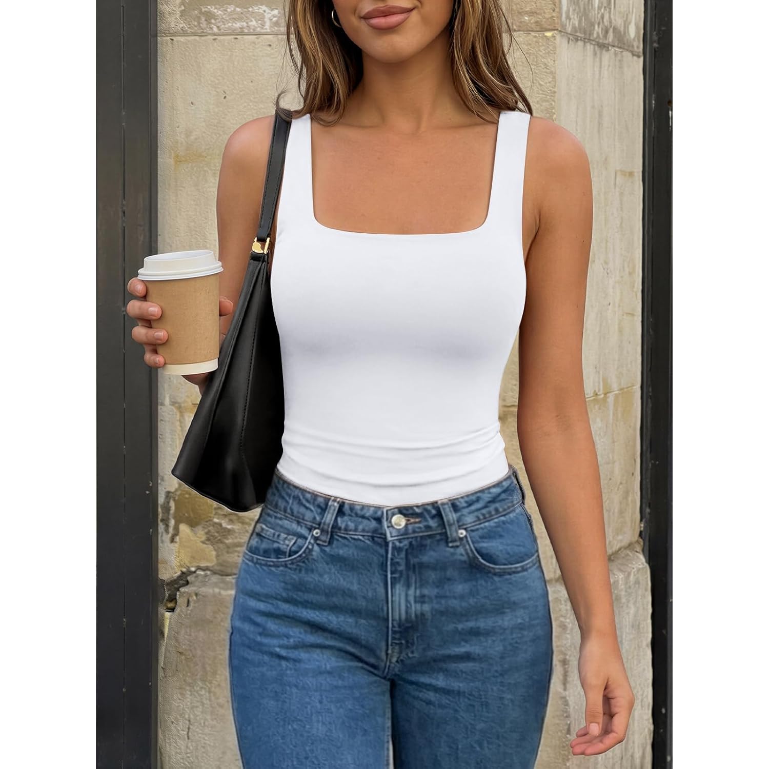 Womens Double Lined Tank Tops Crop Summer Fashion Clothing 2026