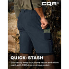 Cqr Men'S Quick Dry Stretch Hiking Cargo Shorts, Lightweight Water Resistant Tactical Casual, Golf & Outdoor With Pockets