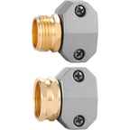 Zinc And Aluminum Male And Female Coupling, Fits All 5/8-Inch And 3/4-Inch Garden Hose Repair Fitting, 2 Pack(Female & Male) | Zinc And Aluminum Hose End Repair